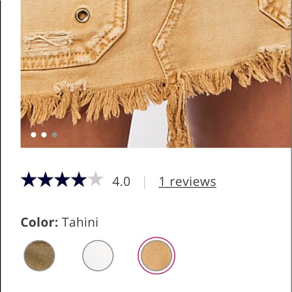 NWT Free People Canvas Relaxed Mini Skirt - Picture 6 of 6